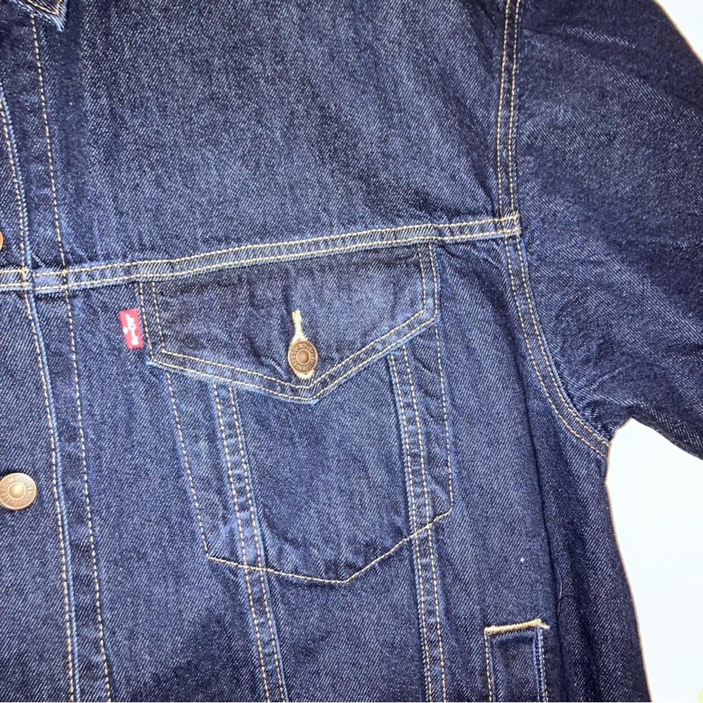 Levi's Black Denim Jean Jacket NWOT - Picture 3 of 9